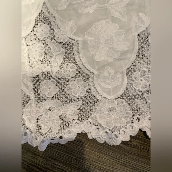 Flora Pant - White Beachside Broderie Pants & Jumpsuits